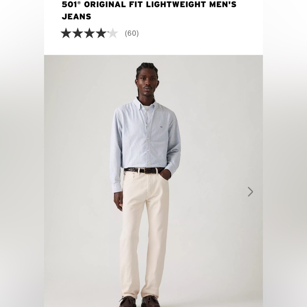 Levi's - Vintage 501s Off White Denim Jeans